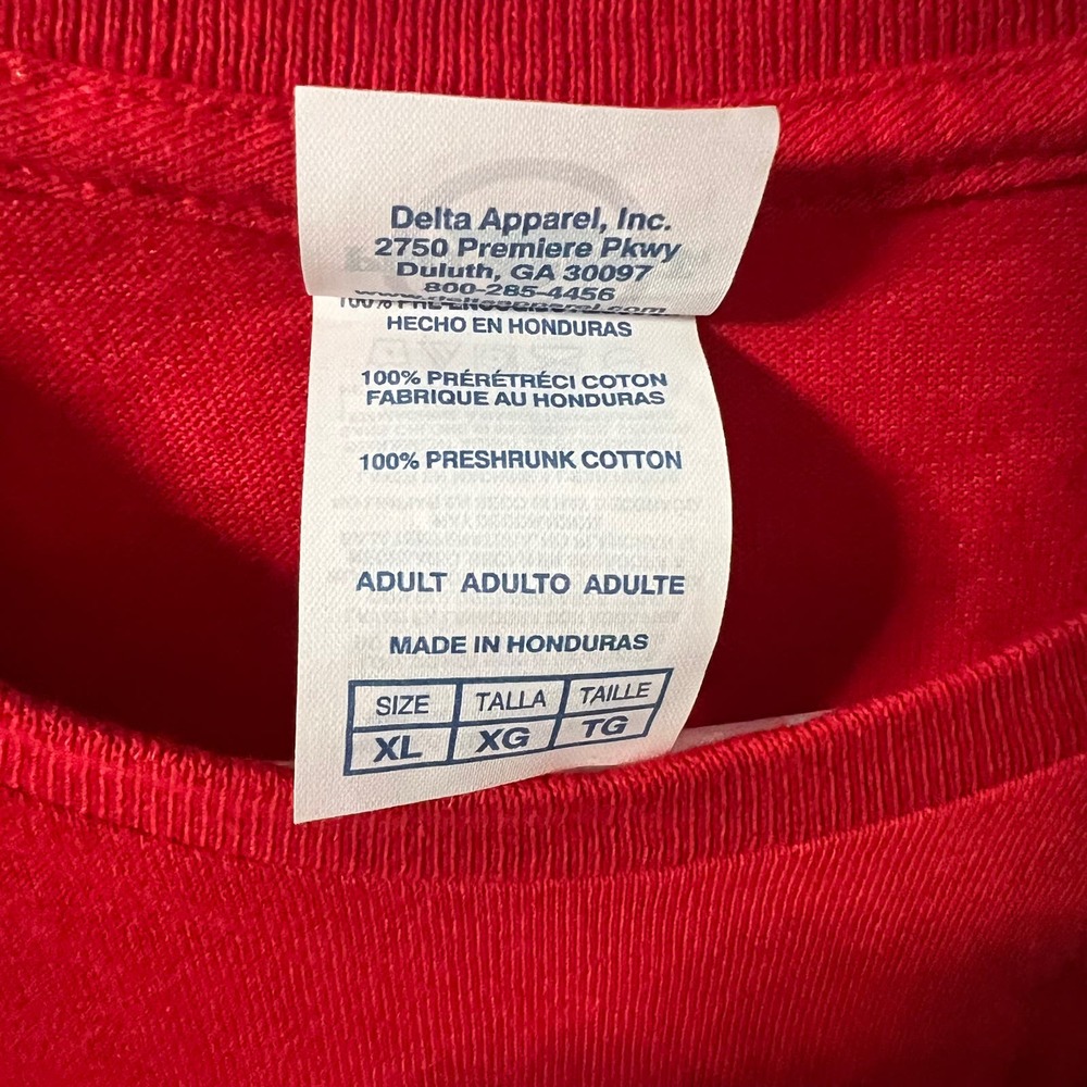 Adult Headphones Red Shirt Size XL - Picture 2 of 3